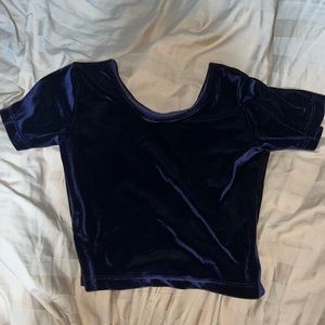 Purple velvet American apparel crop top